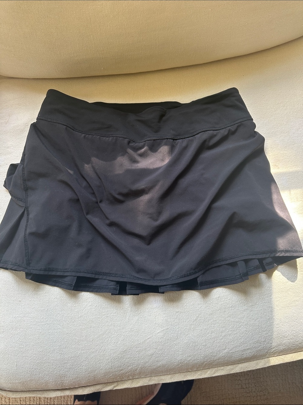 Black Lululemon Pace Ruffle Athletic Skort - Activewear Tennis Skirt